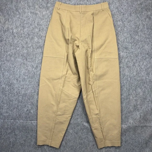 Victoria Beckham Trouser Pants Women's US 6 Balloon Pleated Tan Italy 29 x 29